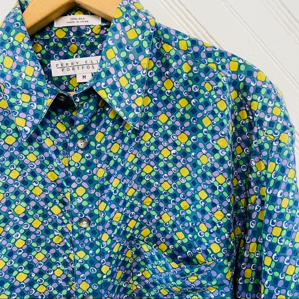 Perry Ellis Portfolio Silk Button Down - Picture 6 of 8